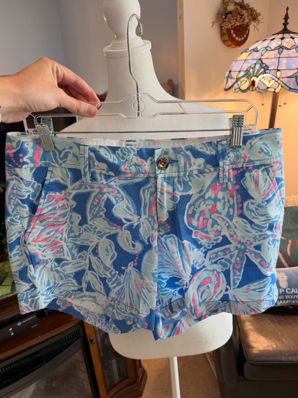 Lilly Pulitzer 5" Callahan Shorts Into The Deep Size 8